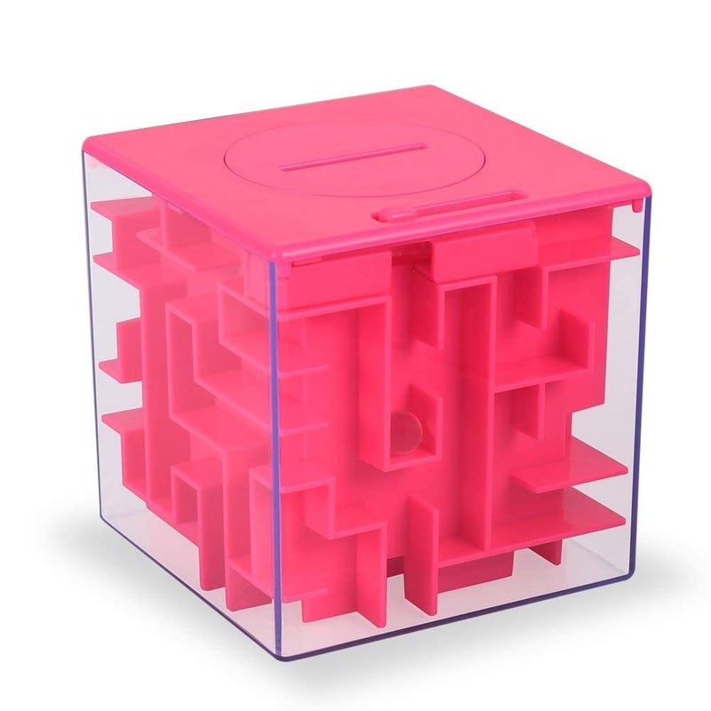 ThinkMax Money Maze Puzzle Box for Kids and Adults, Perfect Money Holder Maze Puzzle Gift Box (Pink) - Image 1